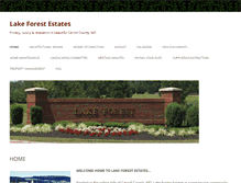 Tablet Screenshot of lakeforestestatesmd.com